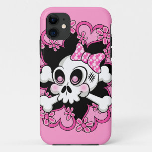 Coques Pour iPhone Crâne mignon et coeurs