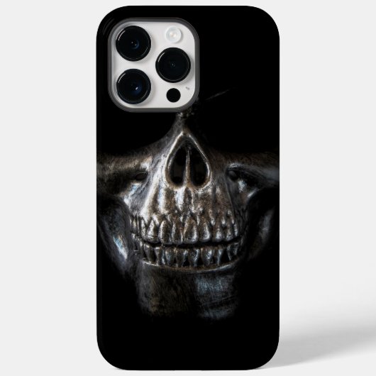 Coques Case-Mate iPhone Crâne moderne noir (Verso)