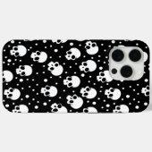 Coques Case-Mate iPhone Crâne monochrome Polka Dot (Verso (horizontal))
