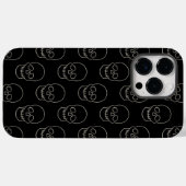 Coques Case-Mate iPhone Crâne - Noir de chauve-souris et Blanc d'os (Verso (horizontal))