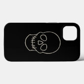 Coques Case-Mate iPhone Crâne - Noir de chauve-souris et Blanc d'os (Verso (horizontal))