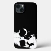 Coques Case-Mate iPhone Crâne noir et blanc (Verso)