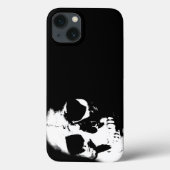 Coques Case-Mate iPhone Crâne noir et blanc (Verso)