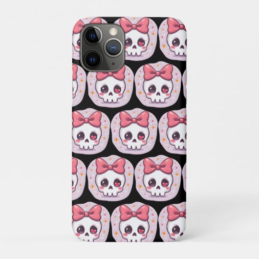Coques Case-Mate iPhone Crâne Pastel Goth avec un Nœud (Dos)