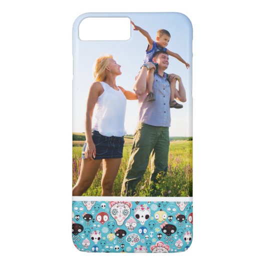 Coques Case-Mate iPhone Crâne riant de texture faite sur commande de photo (Dos)