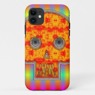Etui iPhone Case-Mate Crâne Robot Coloré Sur Arrière - plan Arc-En-Ciel