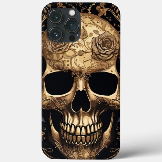 Coques Case-Mate iPhone Crâne Rose d'or (Verso)