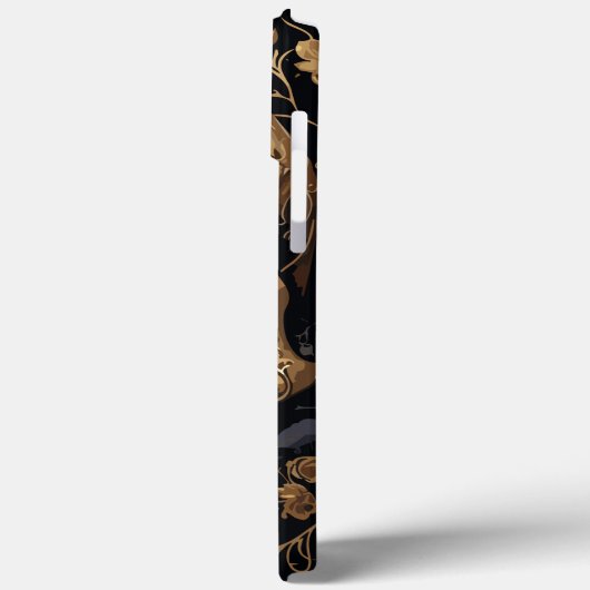 Coques Case-Mate iPhone Crâne Rose d'or (Verso / Gauche)