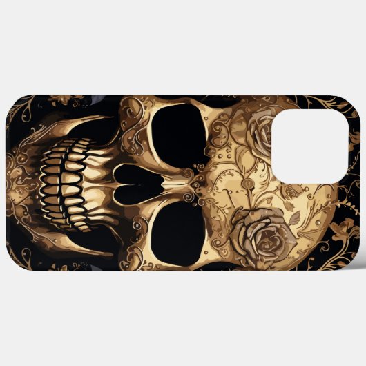 Coques Case-Mate iPhone Crâne Rose d'or (Verso (horizontal))