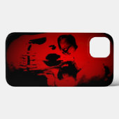Coques Case-Mate iPhone Crâne rouge (Verso (horizontal))