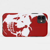 Coques Case-Mate iPhone Crâne - Rouge & Blanc métal Imaginaire Art (Dos (Horizontal))