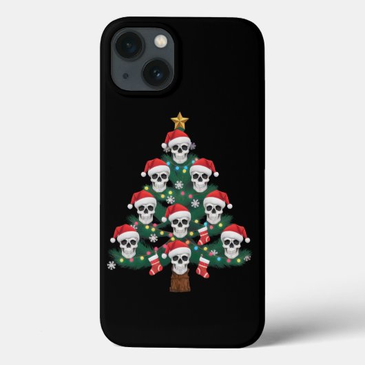 Coques Case-Mate iPhone Crâne sapin de Noël Pyjama Cool Skeleton Père Noël (Verso)