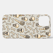 Coques Case-Mate iPhone Crâne, squelette et os main motif sans soudure dr (Verso (horizontal))