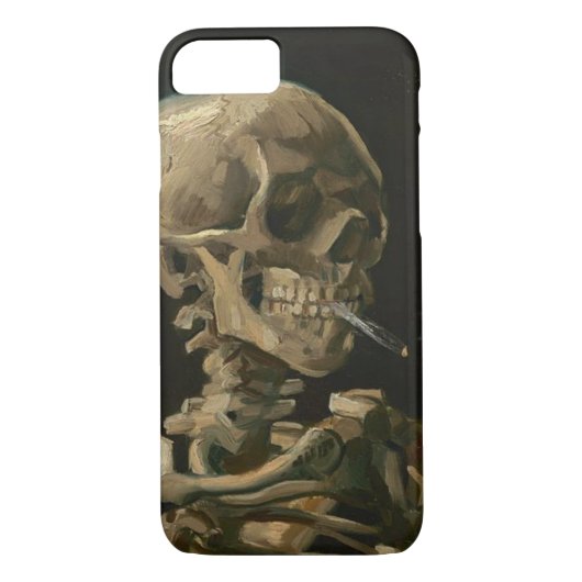 Coques Case-Mate iPhone Crâne squelettique avec la cigarette brûlante par (Dos)