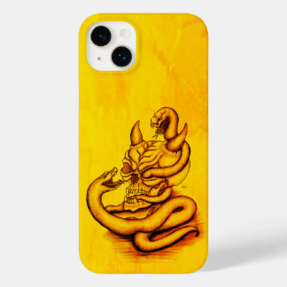 Coque Pour iPhone 14 Plus Crâne - Tête diabolique avec serpent