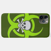 Coques Case-Mate iPhone Crâne vert biodangereux (Dos (Horizontal))