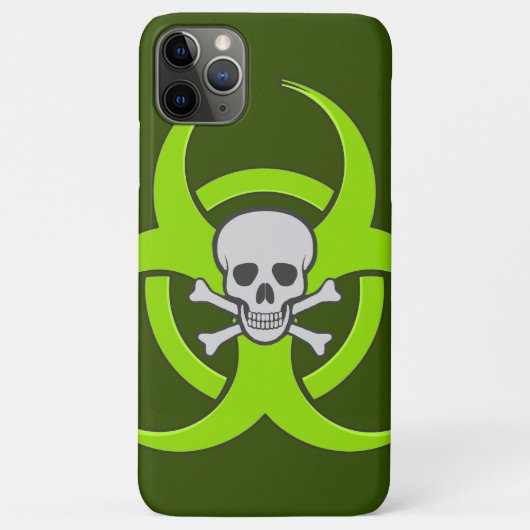 Coques Case-Mate iPhone Crâne vert biodangereux (Dos)