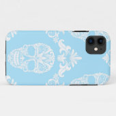 Coques Case-Mate iPhone crâne victorien bleu (Dos (Horizontal))