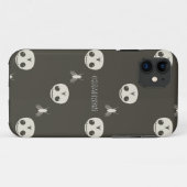 Coques Case-Mate iPhone Crânes blancs de dessin sur l'effet texte Brown in (Dos (Horizontal))