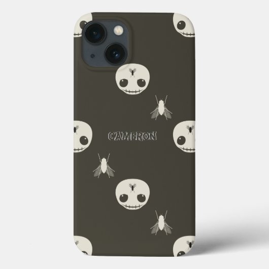 Coques Case-Mate iPhone Crânes blancs de dessin sur l'effet texte Brown in (Verso)