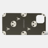 Coques Case-Mate iPhone Crânes blancs de dessin sur l'effet texte Brown in (Verso (horizontal))