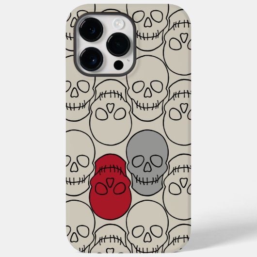 Coques Case-Mate iPhone Crânes - Bone White et Bat Black (Verso)
