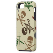 Coques Case-Mate iPhone Crânes de pirate avec les épées croisées (Dos gauche)