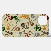 Coques Case-Mate iPhone Crânes de pirates avec épées croisées (Verso (horizontal))