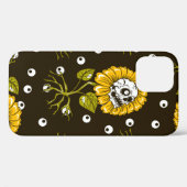 Coques Case-Mate iPhone crânes de tournesol sans couture motif (Verso (horizontal))