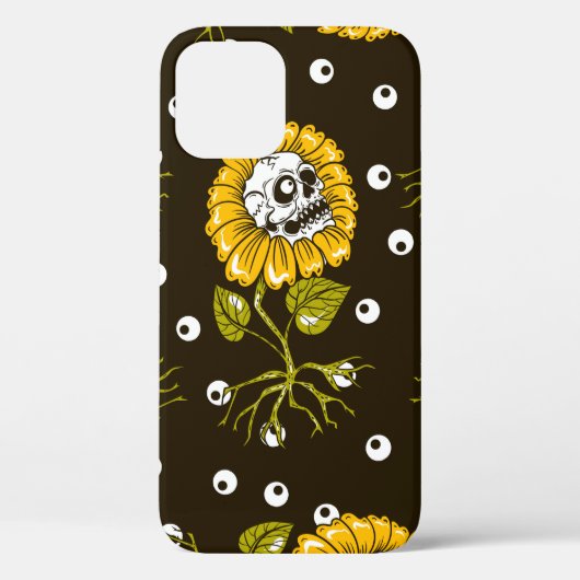Coques Case-Mate iPhone crânes de tournesol sans couture motif (Verso)