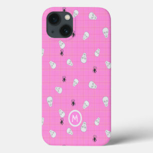 Case-Mate iPhone Case Crânes et araignées roses pour filles tartan d'Hal