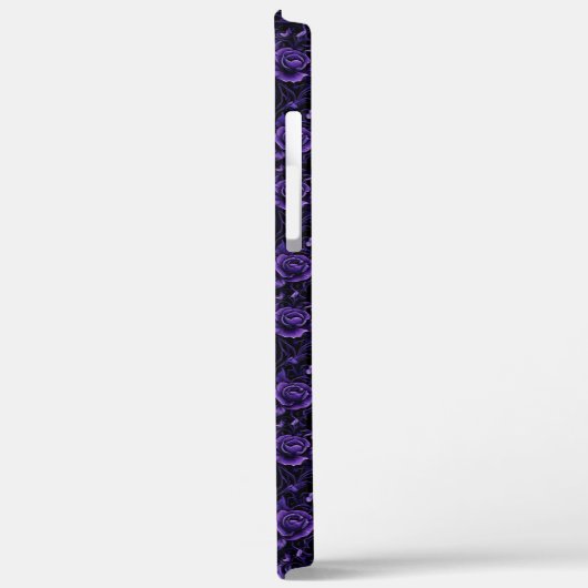 Coques Case-Mate iPhone Crânes et fleurs violettes (Verso / Gauche)