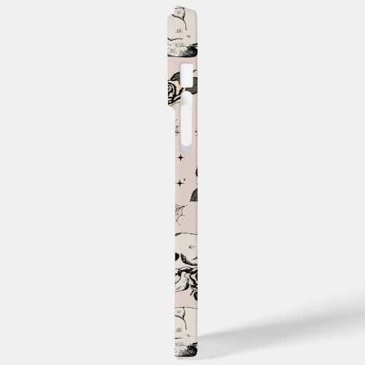 Coques Case-Mate iPhone Crânes et Roses roses (Verso / Gauche)