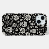 Coques Case-Mate iPhone Crânes Floraux (Verso (horizontal))