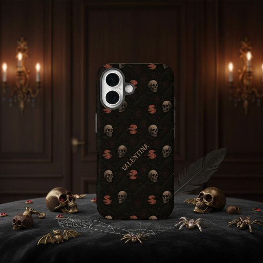 Coques Case-Mate iPhone Crânes gothiques & Ravens Halloween foncé