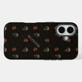 Coques Case-Mate iPhone Crânes gothiques & Ravens Halloween foncé (Verso (horizontal))