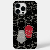 Coques Case-Mate iPhone Crânes - Noir de chauve-souris et Blanc d'os (Verso)