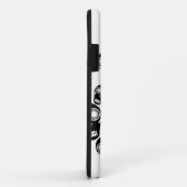 Coques Case-Mate iPhone Crânes noirs blancs (Dos/Droite)