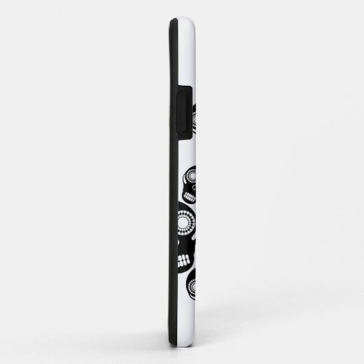 Coques Case-Mate iPhone Crânes noirs blancs (Dos/Droite)