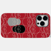 Coques Case-Mate iPhone Crânes - rouge sang et blanc os (Verso (horizontal))