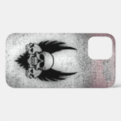 Coques Case-Mate iPhone Crânes sur ailes noires (Verso (horizontal))