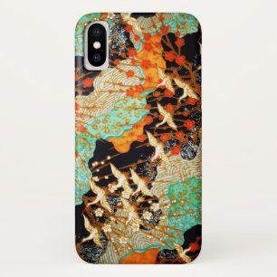 Coque iPhone X CRANES VOLONTAIRES AVEC FLEURS PRINTEMPS Floral ja