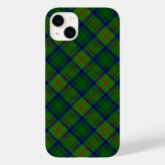 Coques Case-Mate iPhone Cranstoun tartan vert bleu plaid (Verso)