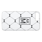 Coques Case-Mate iPhone Cravate Bow Motif personnalisé Monogramme iPhone 7 (Dos (Horizontal))