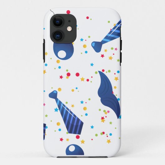 Coques Case-Mate iPhone Cravate papa couleur bleue (Dos)