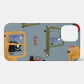 Coques Case-Mate iPhone Crayon numérique dessiné à la main couleur pastel (Verso (horizontal))