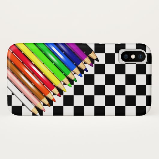 Coques Case-Mate iPhone crayons de couleur (Dos (Horizontal))