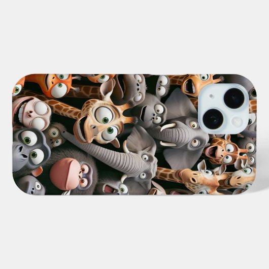 Coques Case-Mate iPhone Crazy Wildlife Group (Verso (horizontal))