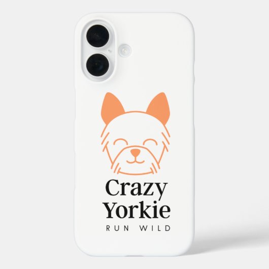 Coques Case-Mate iPhone Crazy Yorkie (Verso)