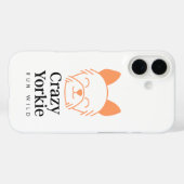 Coques Case-Mate iPhone Crazy Yorkie (Verso (horizontal))